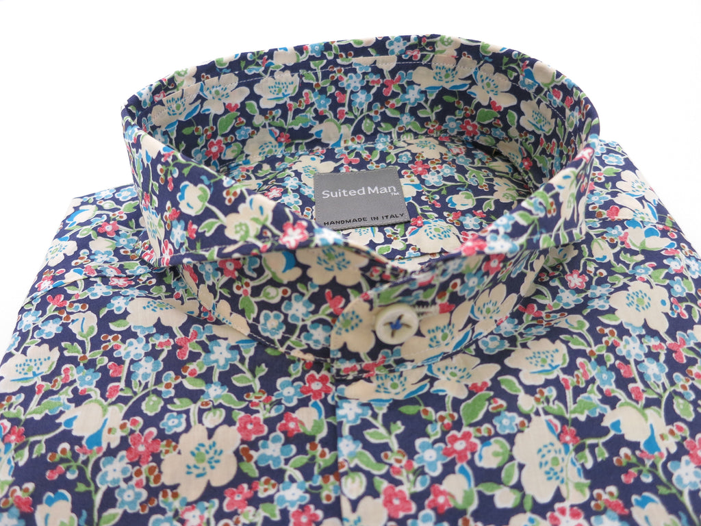 SuitedMan D'Italia, Liberty of London, Fleurs Blue/Green - SuitedMan