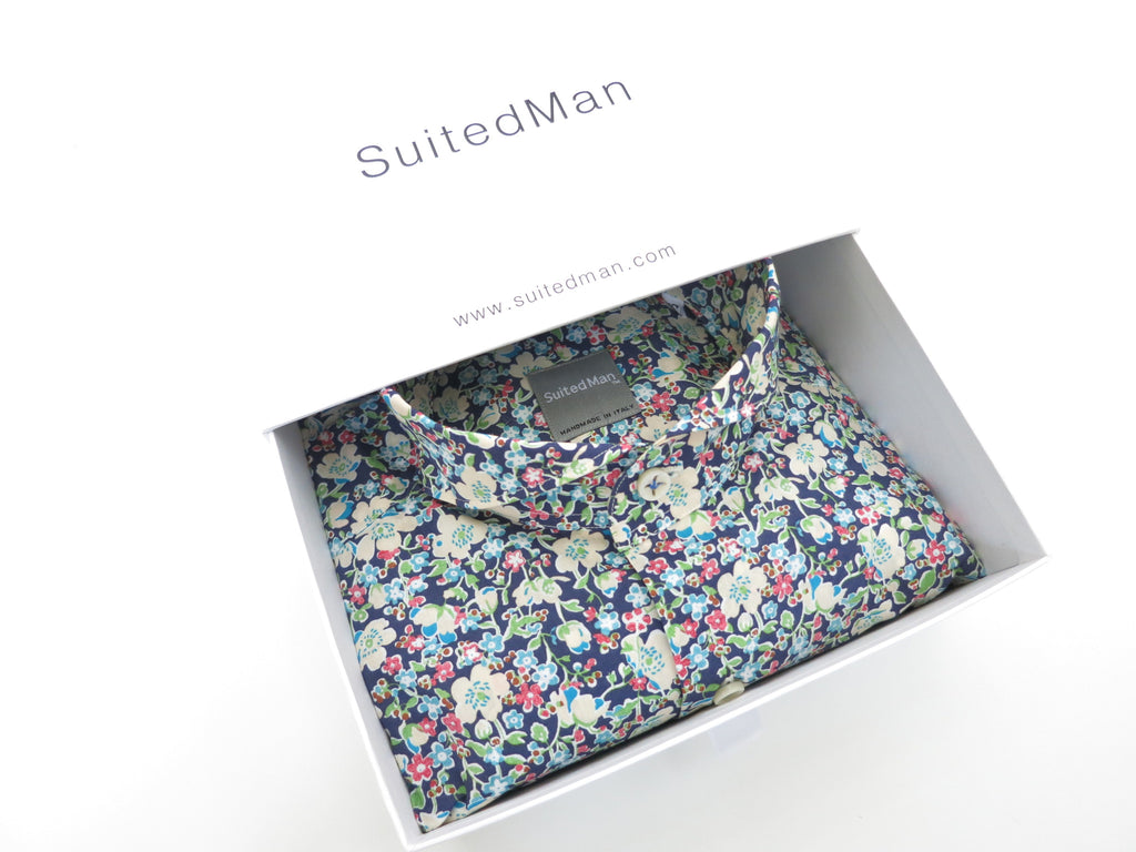 SuitedMan D'Italia, Liberty of London, Fleurs Blue/Green - SuitedMan