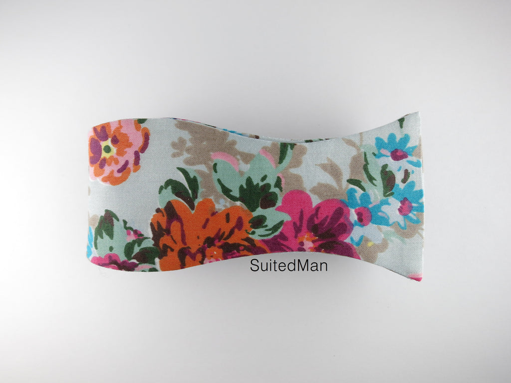 Floral Bow Tie, Fuchsia Sky - SuitedMan
