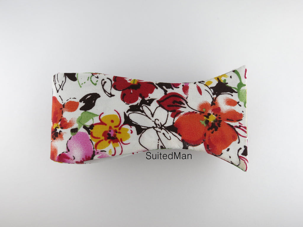 Floral Bow Tie, Fuchsia Watercolor - SuitedMan