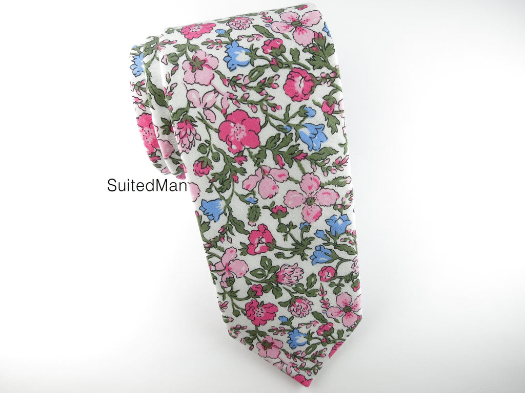 Floral Tie, Antique Petite Bloom - SuitedMan
