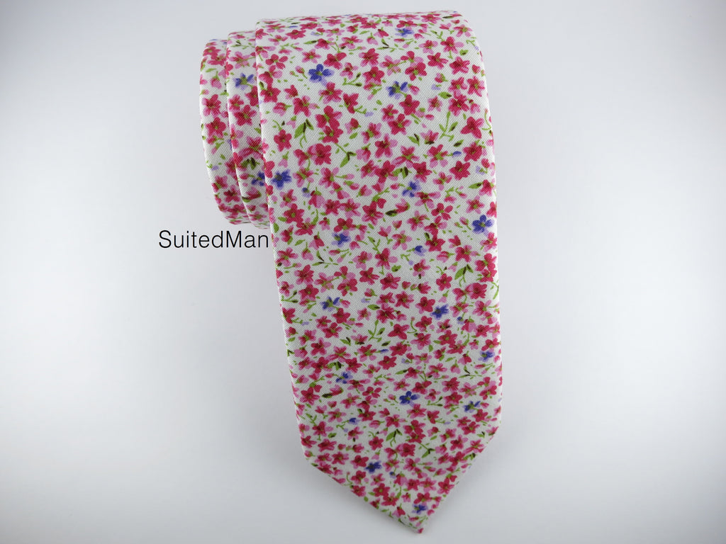 Floral Tie, Pink Mille Fleurs - SuitedMan