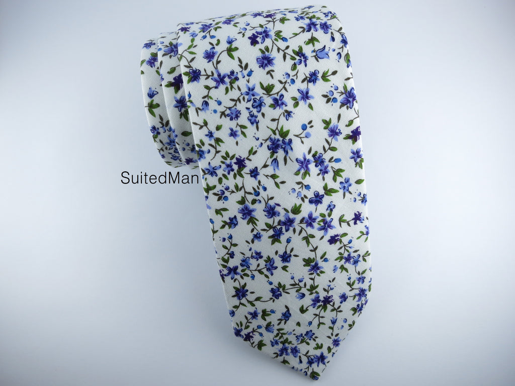 Floral Tie, Violet Mille Fleurs - SuitedMan