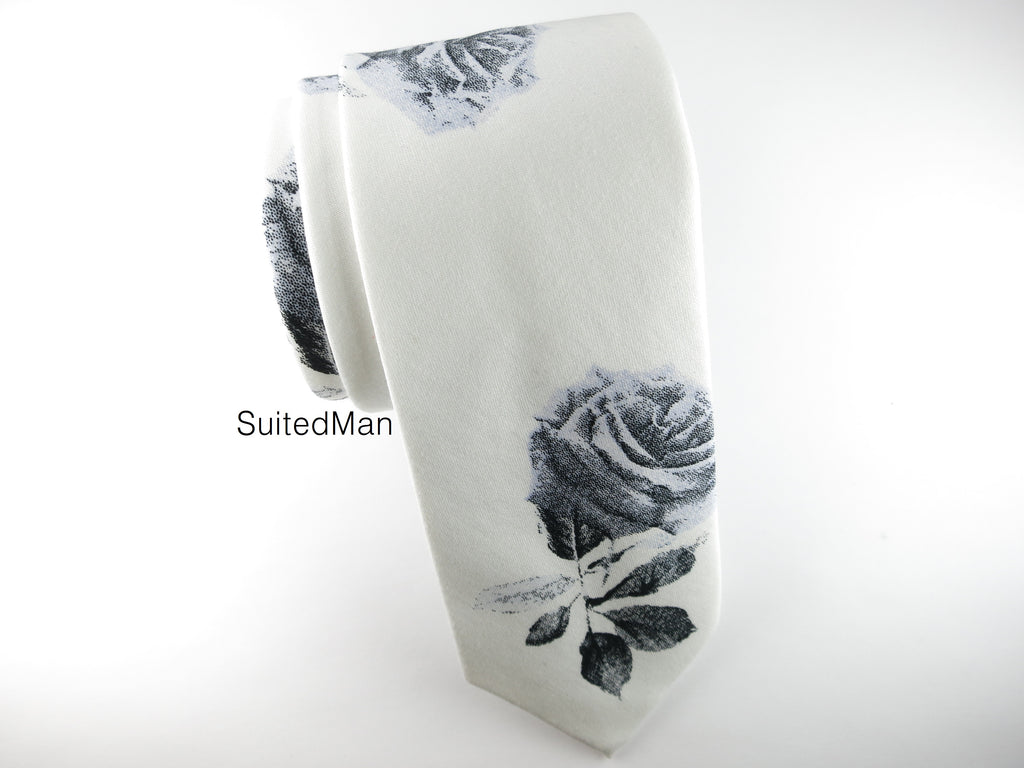 Floral Tie, Smoke Rose - SuitedMan