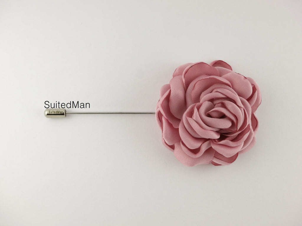 Lapel Flower, Peonies, Dusty Pink - SuitedMan