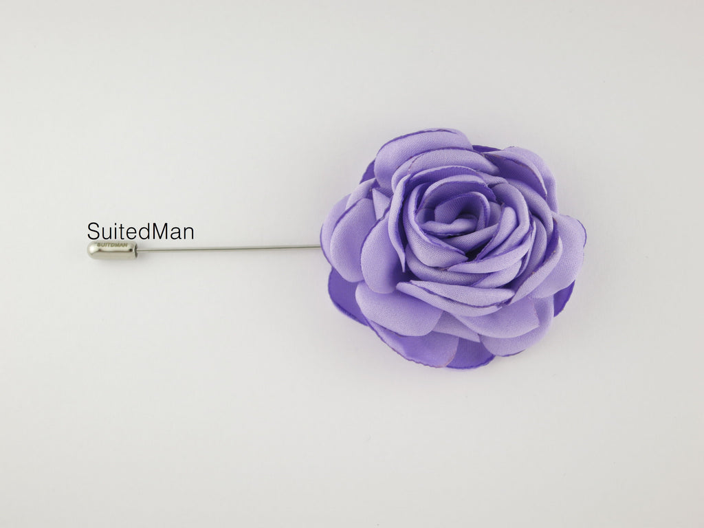 Lapel Flower, Peonies, Lavender - SuitedMan