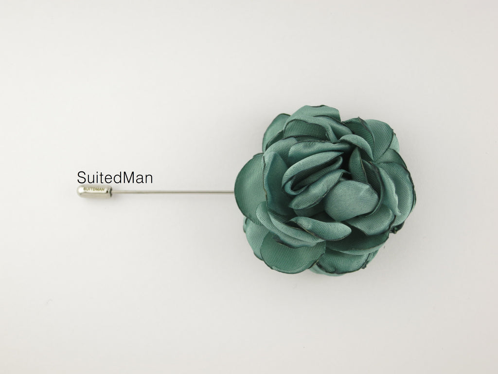 Lapel Flower, Peonies, Mint - SuitedMan