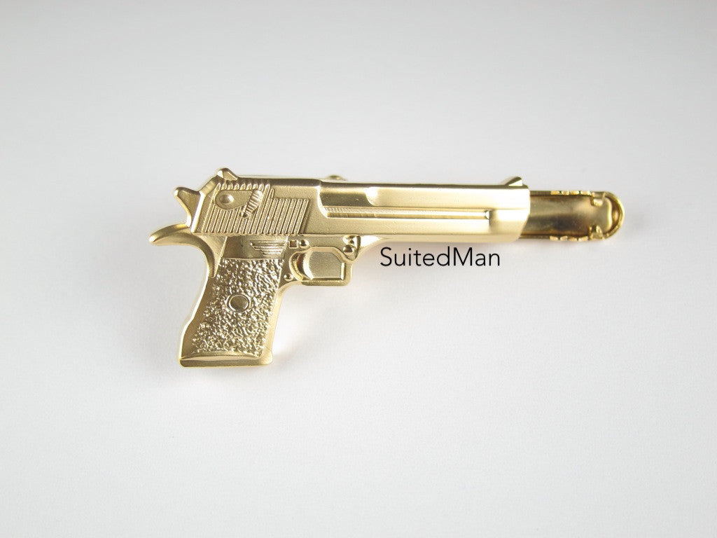 Golden Gun Tie Clip, Matte - SuitedMan
