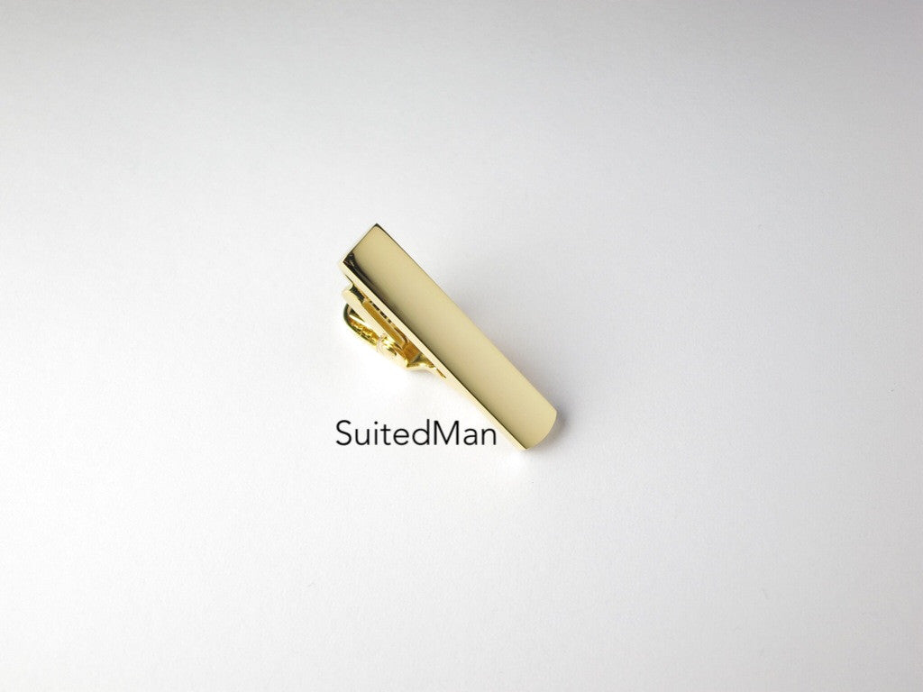 Tie Clip, 1.125", Gold - SuitedMan