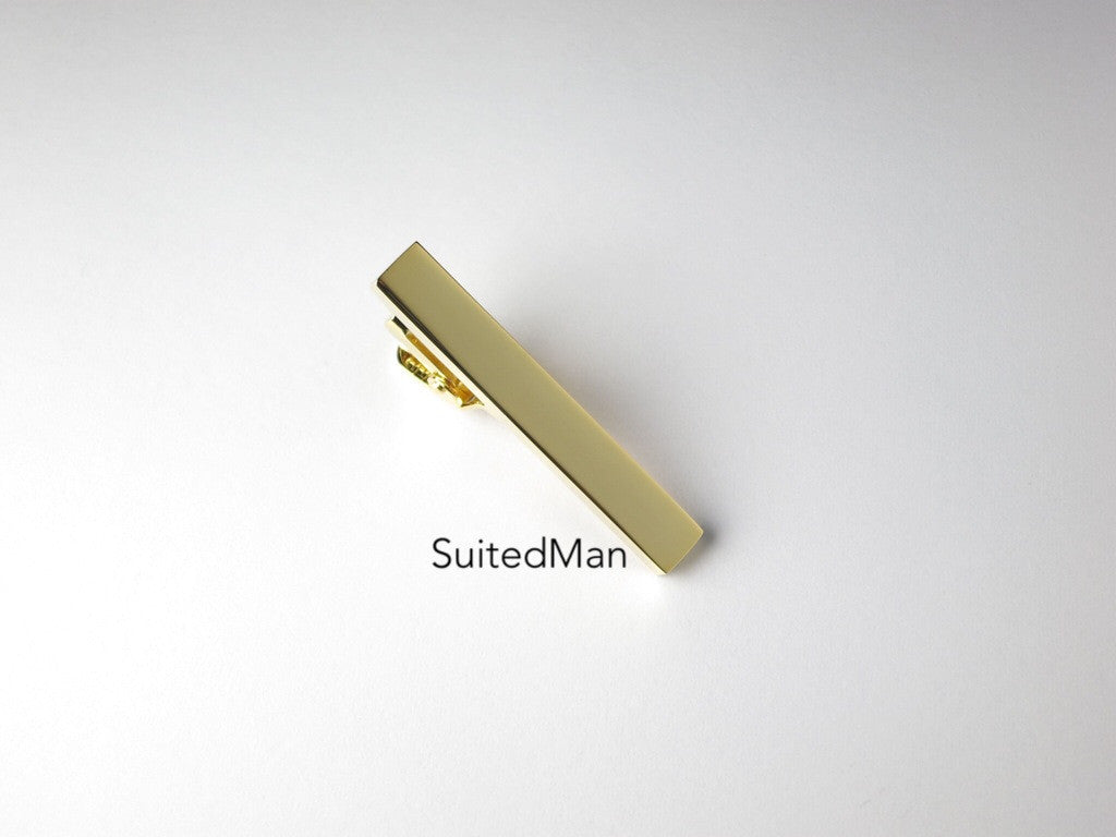 Tie Clip, 1.5", Gold - SuitedMan