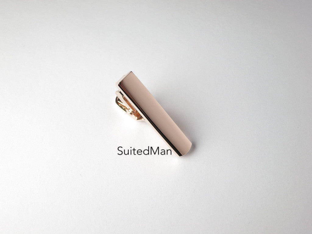 Tie Clip, 1.125", Rose Gold - SuitedMan