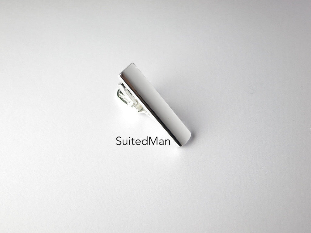 Tie Clip, 1.125", Silver - SuitedMan