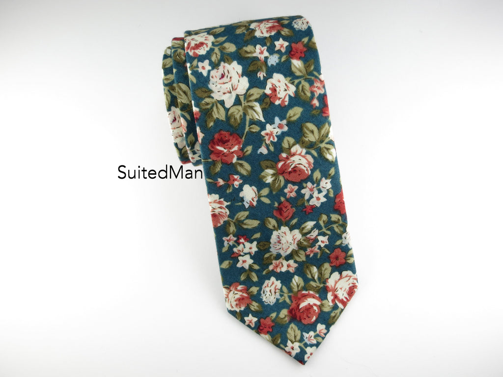 Floral Tie, Antique Rose - SuitedMan