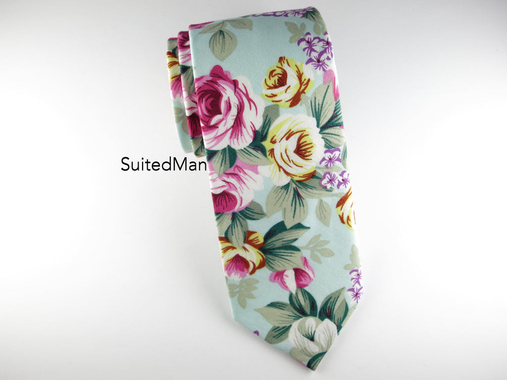 Floral Tie, Caribbean Rose - SuitedMan