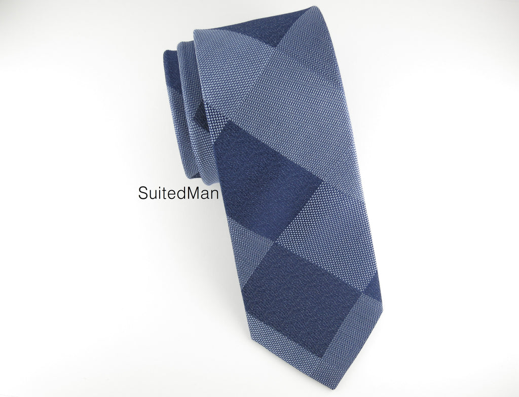 Tie, Shades of Blue Patchwork - SuitedMan