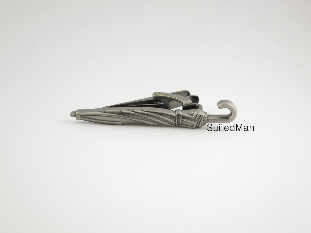 Umbrella Tie Clip, Silver - SuitedMan