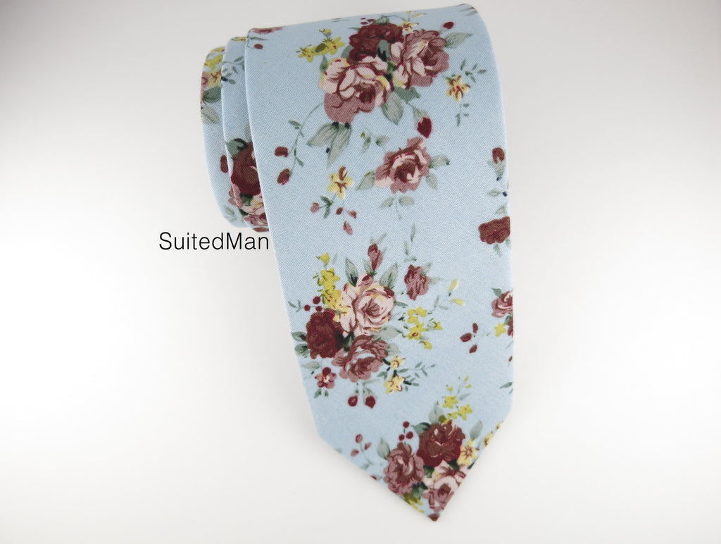 Floral Tie, Victorian Rose - SuitedMan