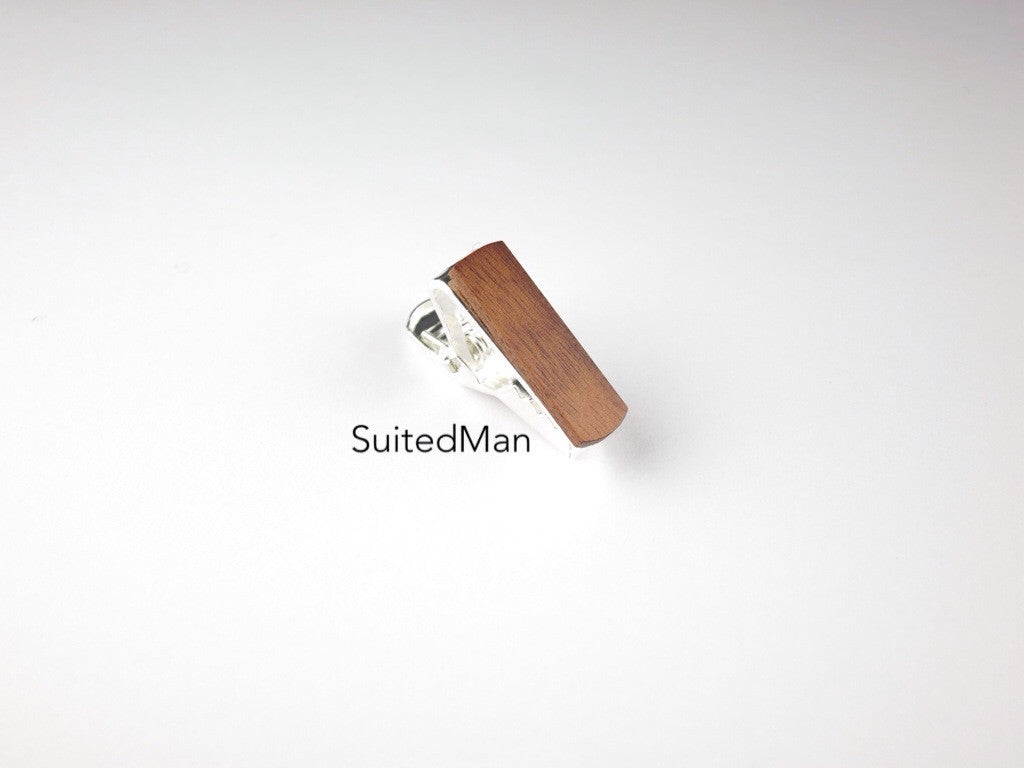 Wood Tie Clip, 0.75", Macaranduba - SuitedMan