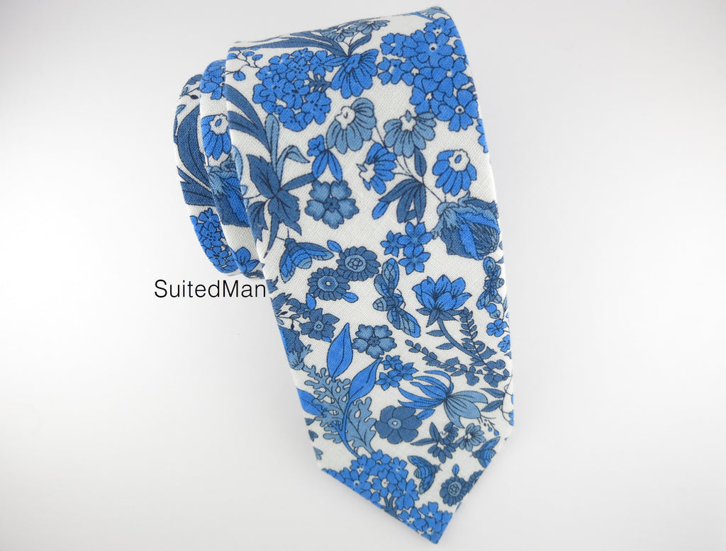 Floral Tie, White Canary - SuitedMan
