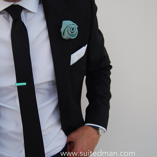 Tie Clip, 1", Seafoam Green - SuitedMan