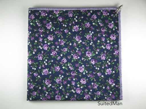 Pocket Square, Lavender Rose with Signature Leaf - SuitedMan
