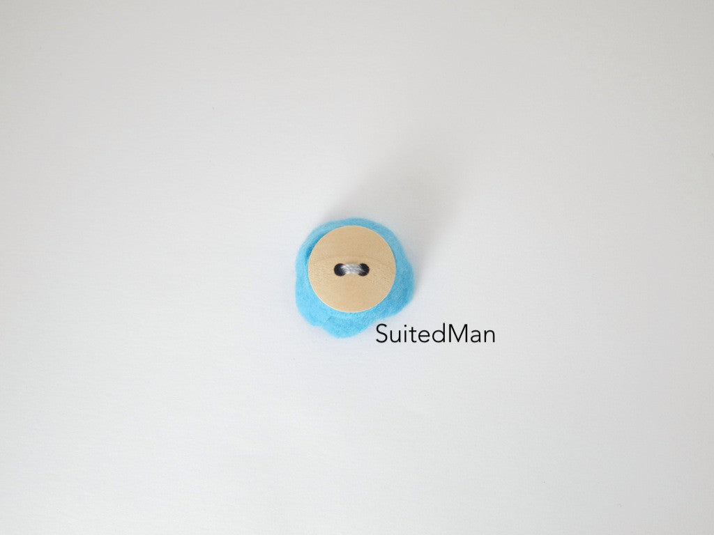 Lapel Flower, Felt, Rosebud, Ice Blue - SuitedMan