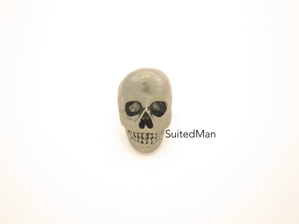 Lapel Pin, Skull, Slate, Butterfly Pin - SuitedMan