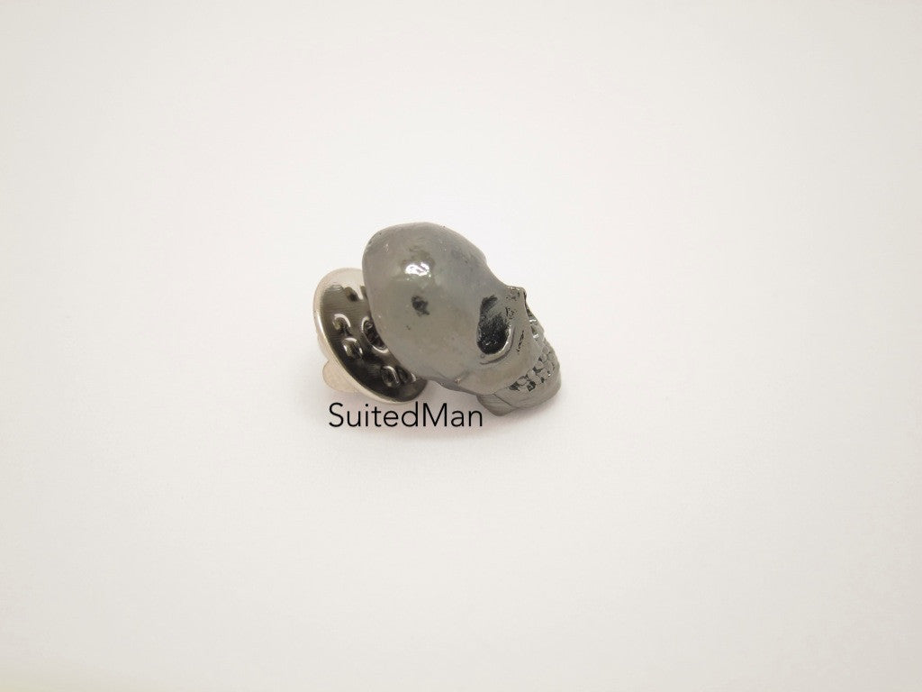 Lapel Pin, Skull, Slate, Butterfly Pin - SuitedMan