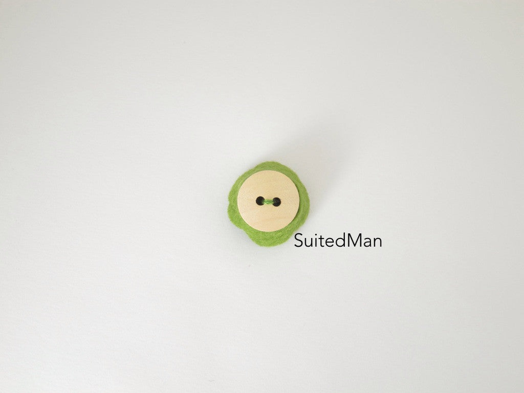 Lapel Flower, Felt, Rosebud, Olive Green - SuitedMan