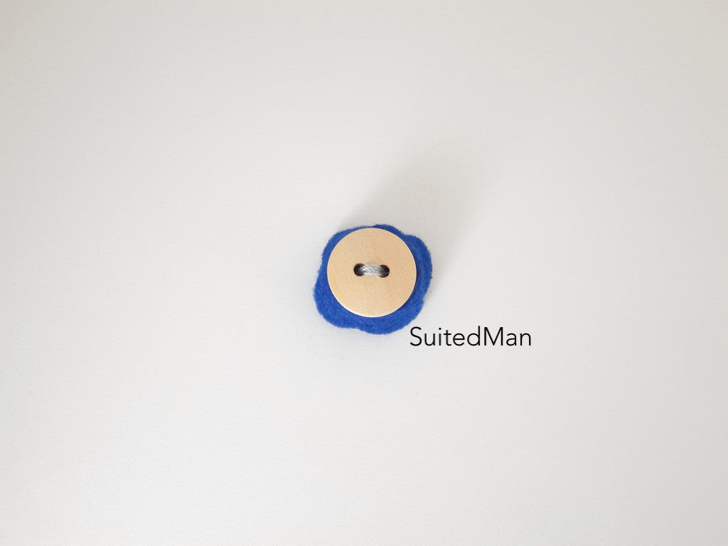 Lapel Flower, Felt, Rosebud, Blue Violet (Limited) - SuitedMan