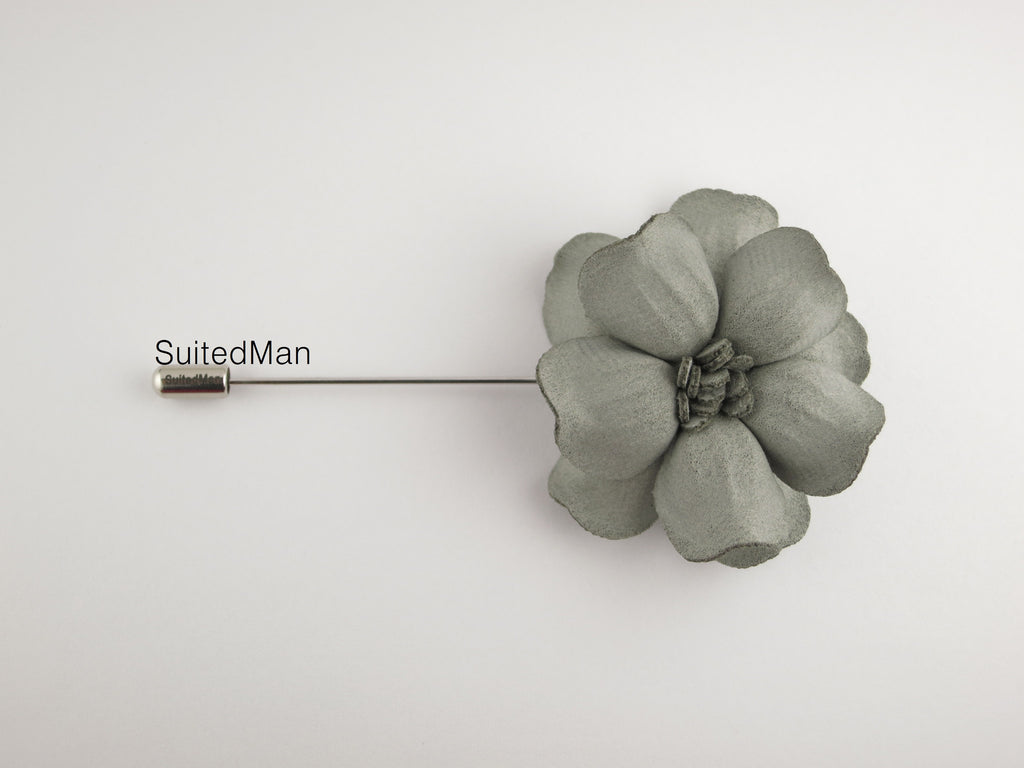 Lapel Flower, Geranium, Olive - SuitedMan